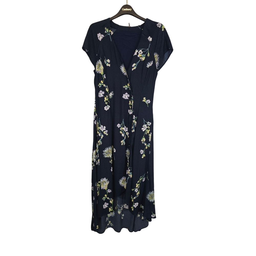 Free People XS Lost In You Floral Wrap Style Midi Dress